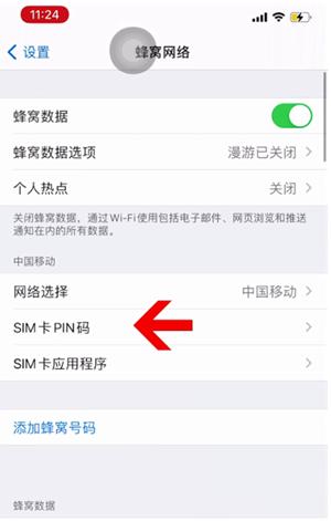 王下乡苹果14维修网分享如何给iPhone14的SIM卡设置密码 