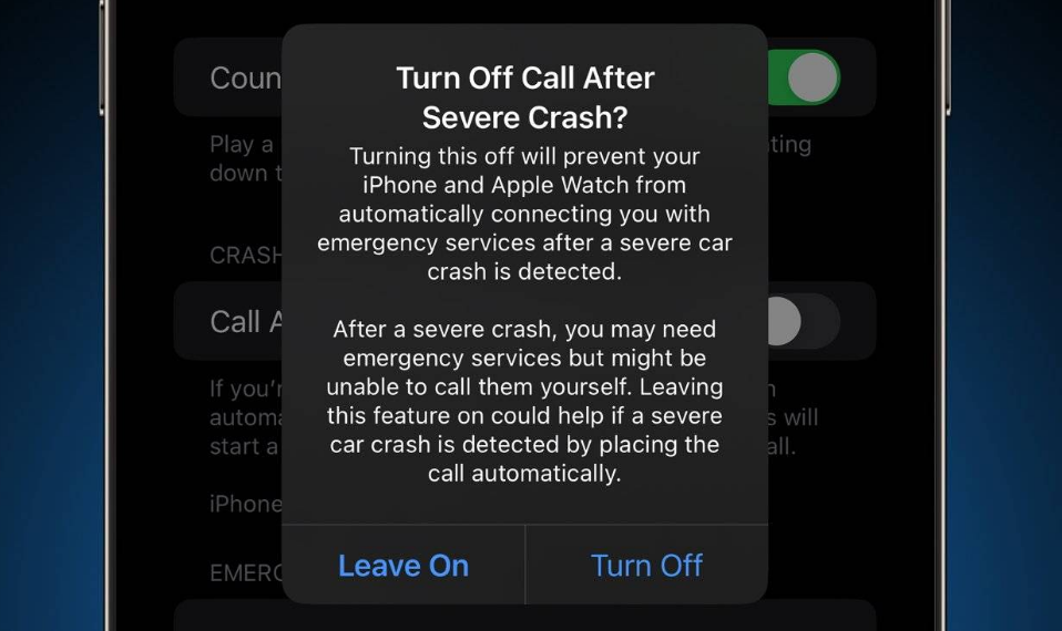 王下乡苹果14维修分享 iPhone 14 和 Apple Watch 上关闭崩溃检测 