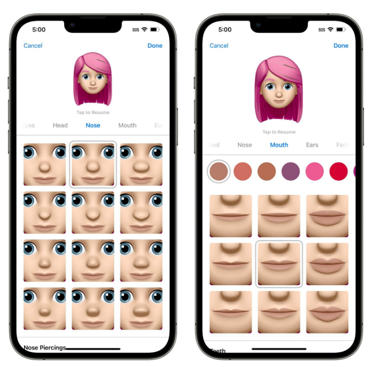 王下乡苹果手机维修分享​iOS 16中的拟我表情有了哪些变化和升级 